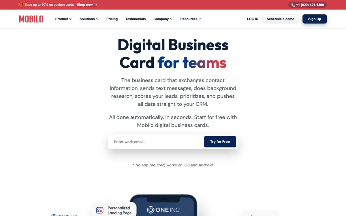 The Mobilo home page